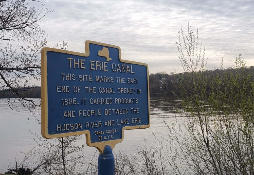 Sign at end of Erie Canal