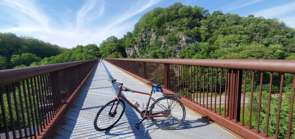 Rental bike on Empire State Trail