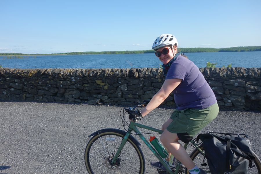 Cyclist on Ashokan Rail Trail