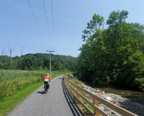 Rider on Albany Hudson Electric Trail