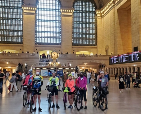 Cyclists in Grand Central Terminal