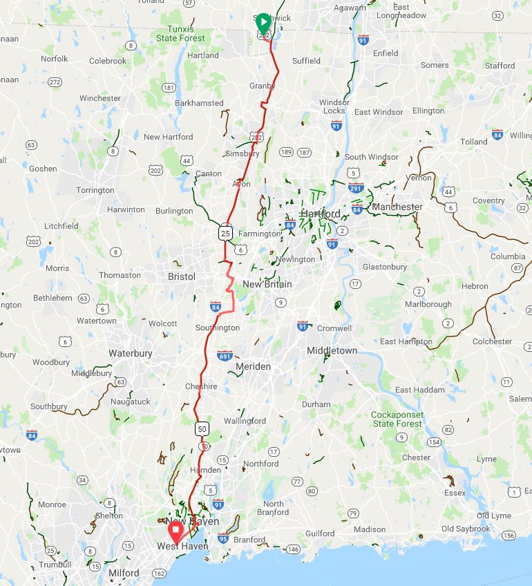 Farmington Rail Trail Map The Farmington Canal Heritage Trail - A Car-Free Ride Across Connecticut  (And Part Of Massachusetts)